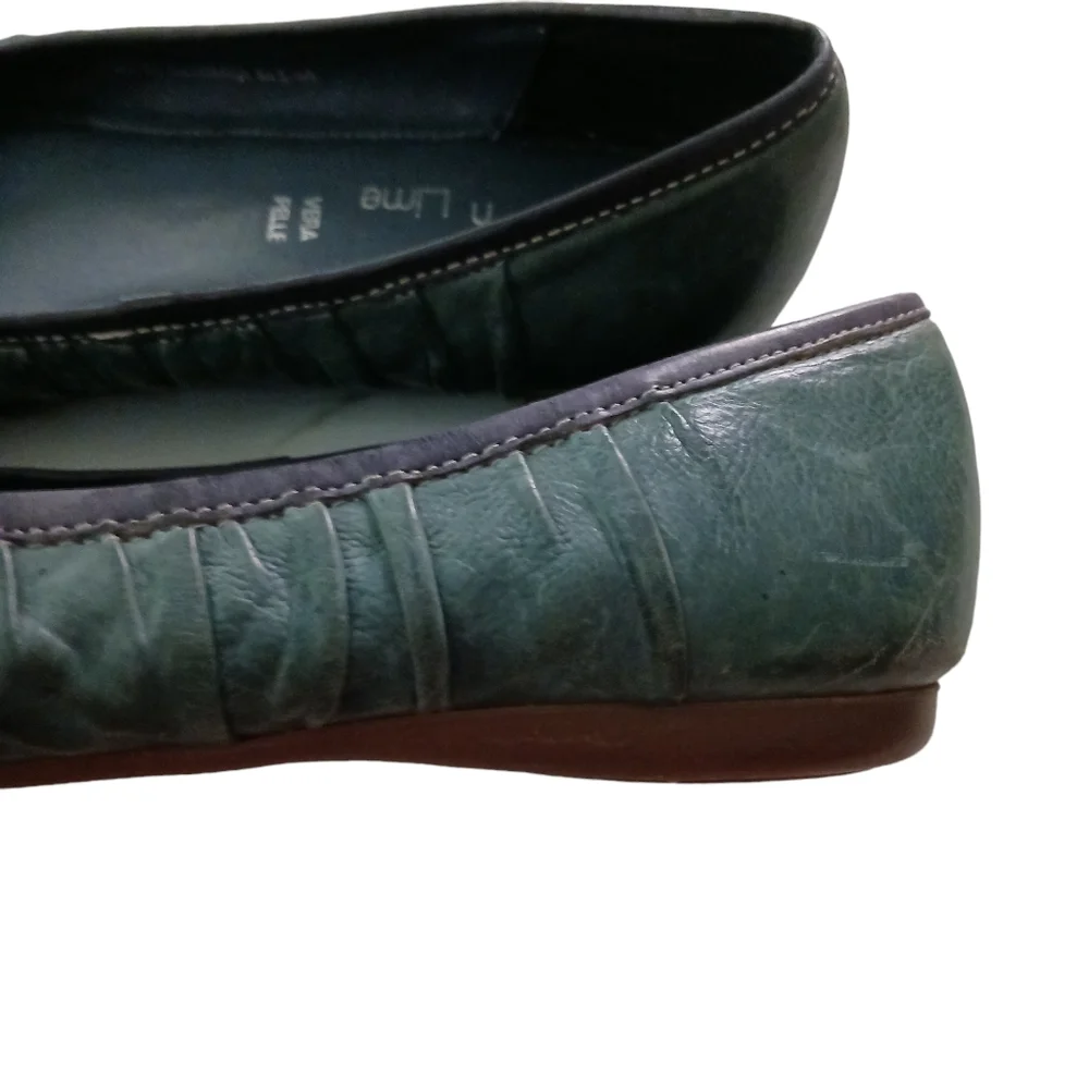 Lemon N Lime Shoe Flats Green Bow Beads Size 9 Romania Casual - Picture 4 of 12